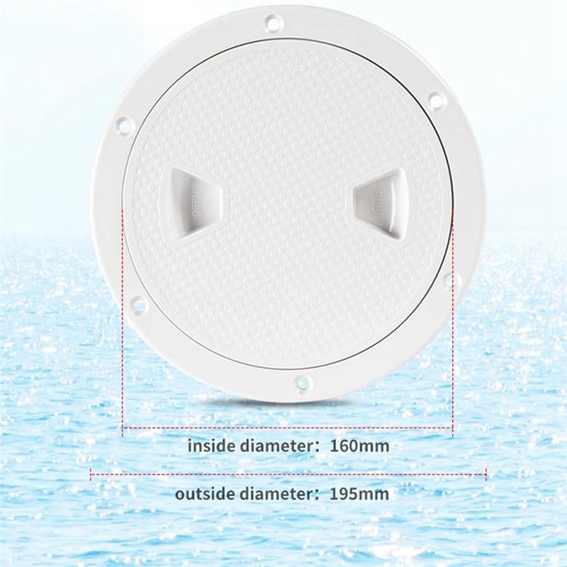 6 Inch Marine Boat Access Hatch Cover Twist Screw Out Deck Plate ABS Round Inspection Hatch For Boat Hatch