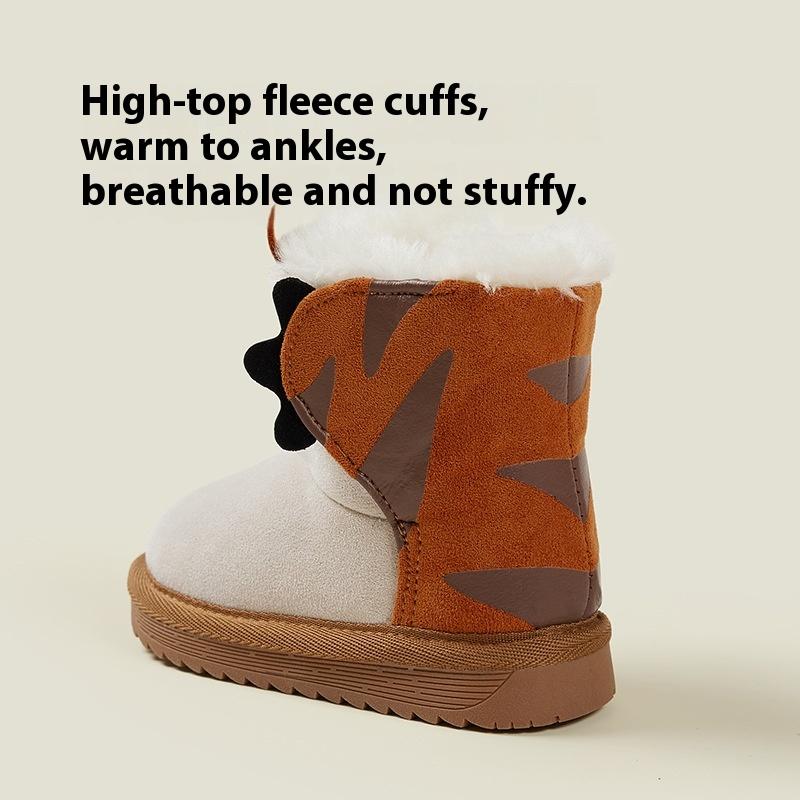 Children's Snow Boots Girls Baby Cotton Shoes Winter Soft Bottom Short Boots Non-slip Warm Cotton Boots