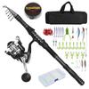 Fishing Rod and Reel Combo Portable Fishing Rod With Fishing Line Lures Carry Bag