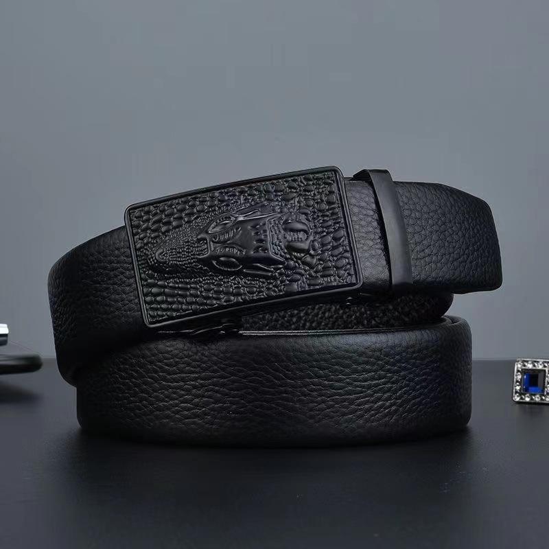 Men'S Belt Automatic Buckle Imitation Leather Belt Belt For Men'S Trendy Temu Xiyin