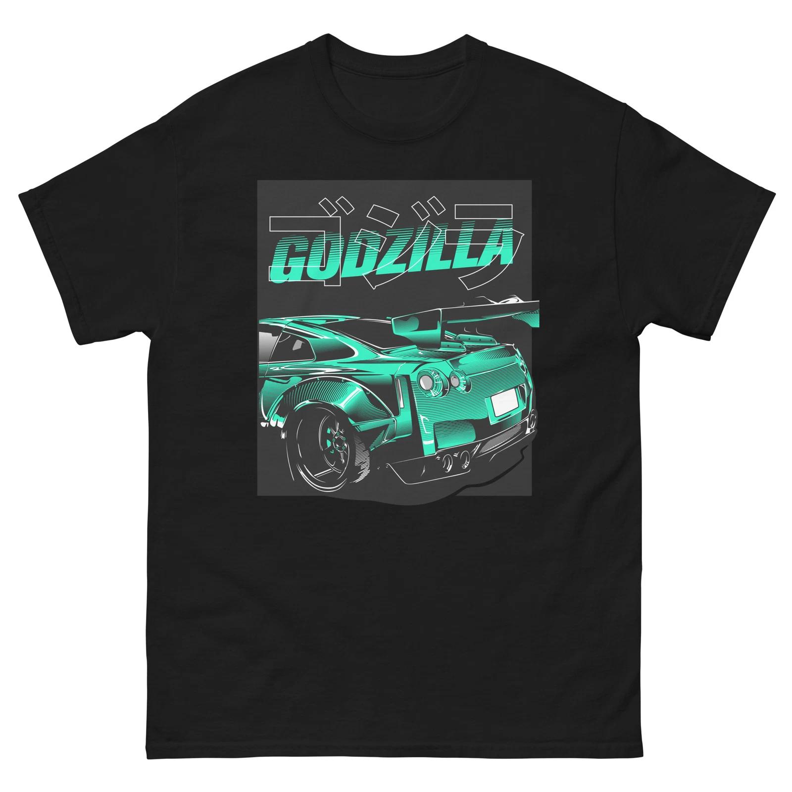 New JDM R35 Godzilla Green Men s T Shirt Sizes S-5XL S