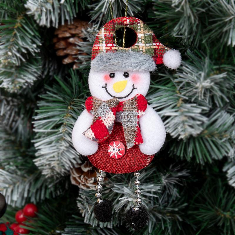 Christmas Decorations: Old Man Snowman Reindeer Small Pendant Christmas Tree Accessories Fabric