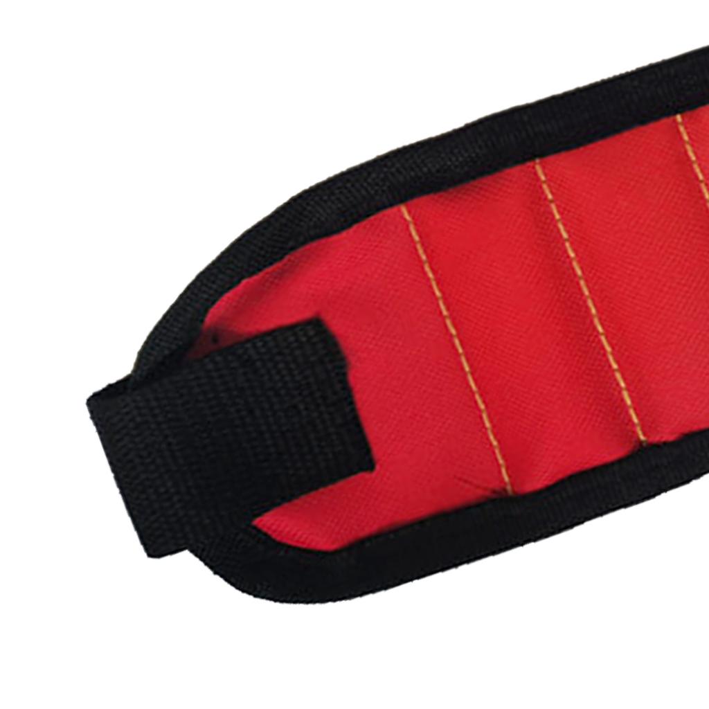 Wrist Tool Holder 3 Rows Magnetic Suction Wristband Organizer for Holding Screws Nails Fasteners