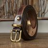 2024 Leather Belt Women'S Trend Personalized Retro Pure Cowhide Denim Pin Buckle Belt