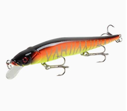 

Plastic Fishing Lure Minnow Bait Artificial Hard Bait with Treble Hooks for Freshwater and Saltwater Fishing One Size