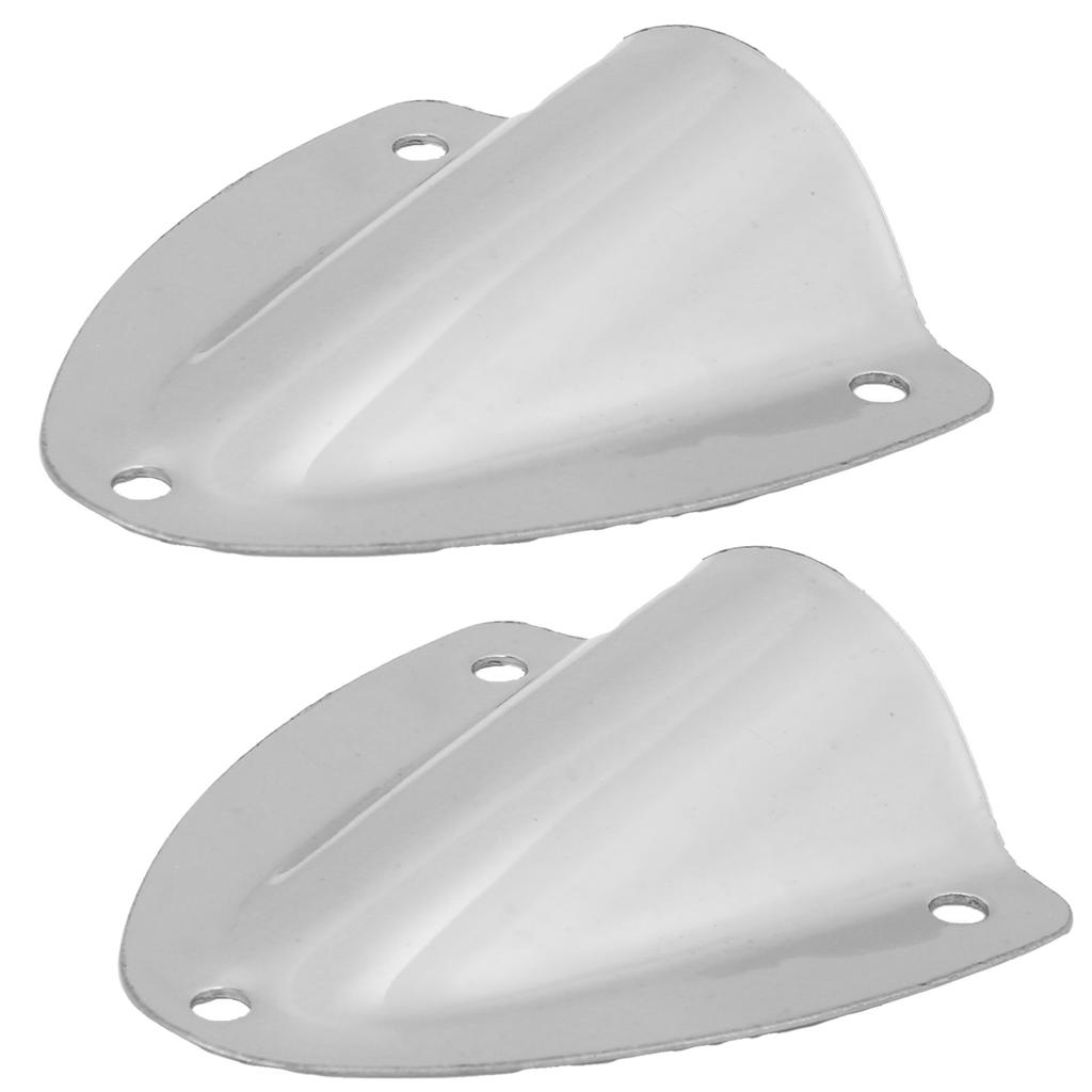 2pcs Clam Shell Vent Wire Pass Through Cover Polished Stainless Steel Accessory for Marine Boat