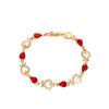 Heart Shape Bracelet with Crystal Accents Elegant Link Chain Design for Women Fashion Jewelry for Daily Wear and Events