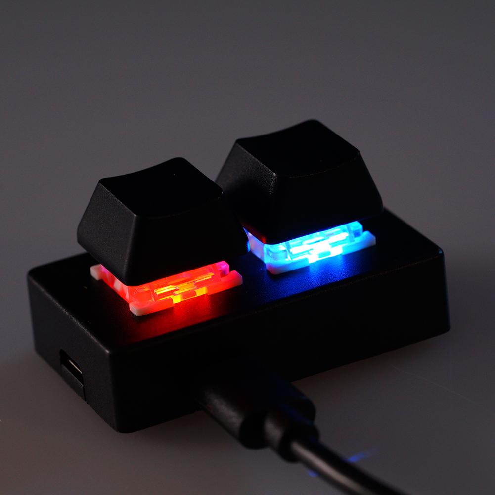 Custom Mini Keyboard 2 Keys OSU Gaming Keyboard Red Switches Rgb One Handed Mechanical Gaming Keyboard For Pc Laptop