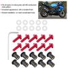 10pcs Motorcycle Windshield Bolts Nut Washers Universal Motorbike Fairing Mounting KitRed