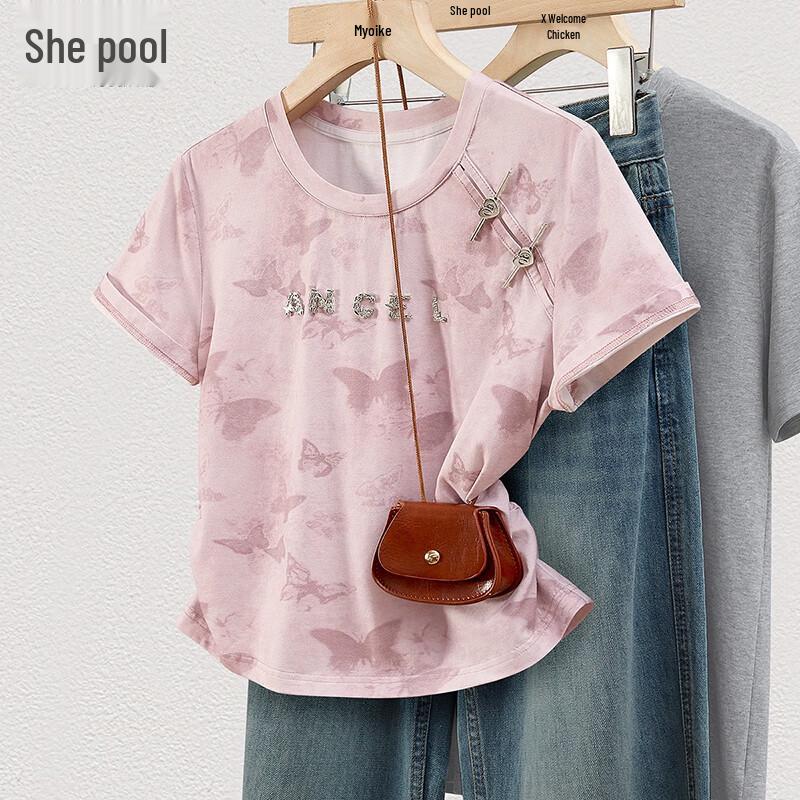 Ta Chi Women s Slim Fit Printed Round Neck T-Shirt M