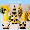 Delightful Bumblebee Themed Plush Gnome With Sunflowers Perfect For Seasonal Home Decor
