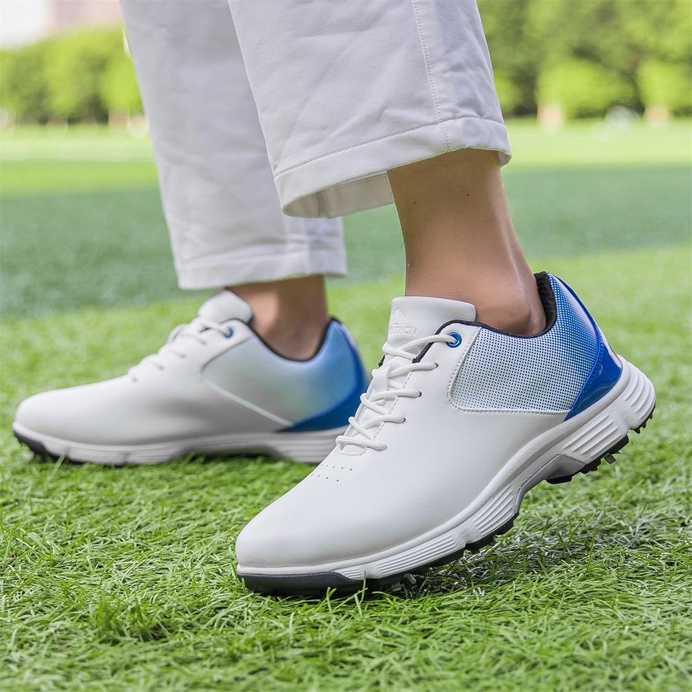 Men's Golf Shoes with Waterproof and Anti Slip Studs, Comfortable and Casual Golf Sports Shoes, Sizes 39-50