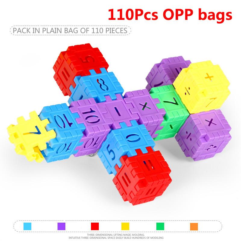 Non-Toxic Kids Number Building Blocks Diy Toys Large Particles Colorful Creative Assemble Bricks Math Blocks Children Early Education Toys