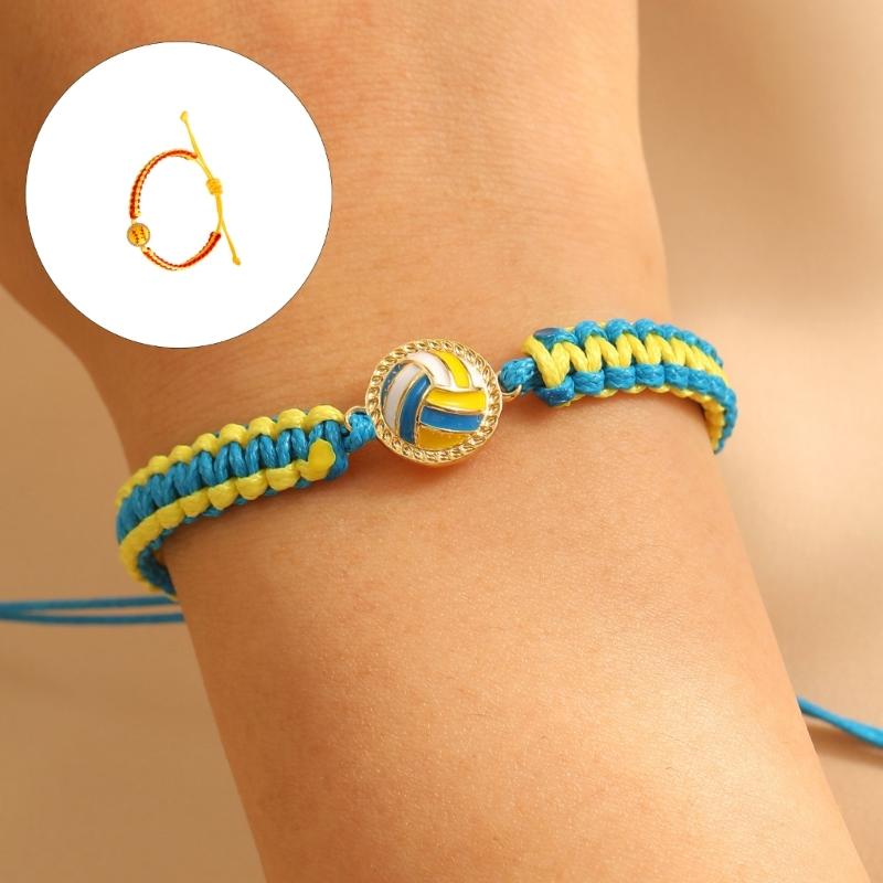 Handgefertigtes Sportarmband mit Motiven aus Fußball, Volleyball und Soccer für Fans und als Geschenk zu besonderen Anlässen