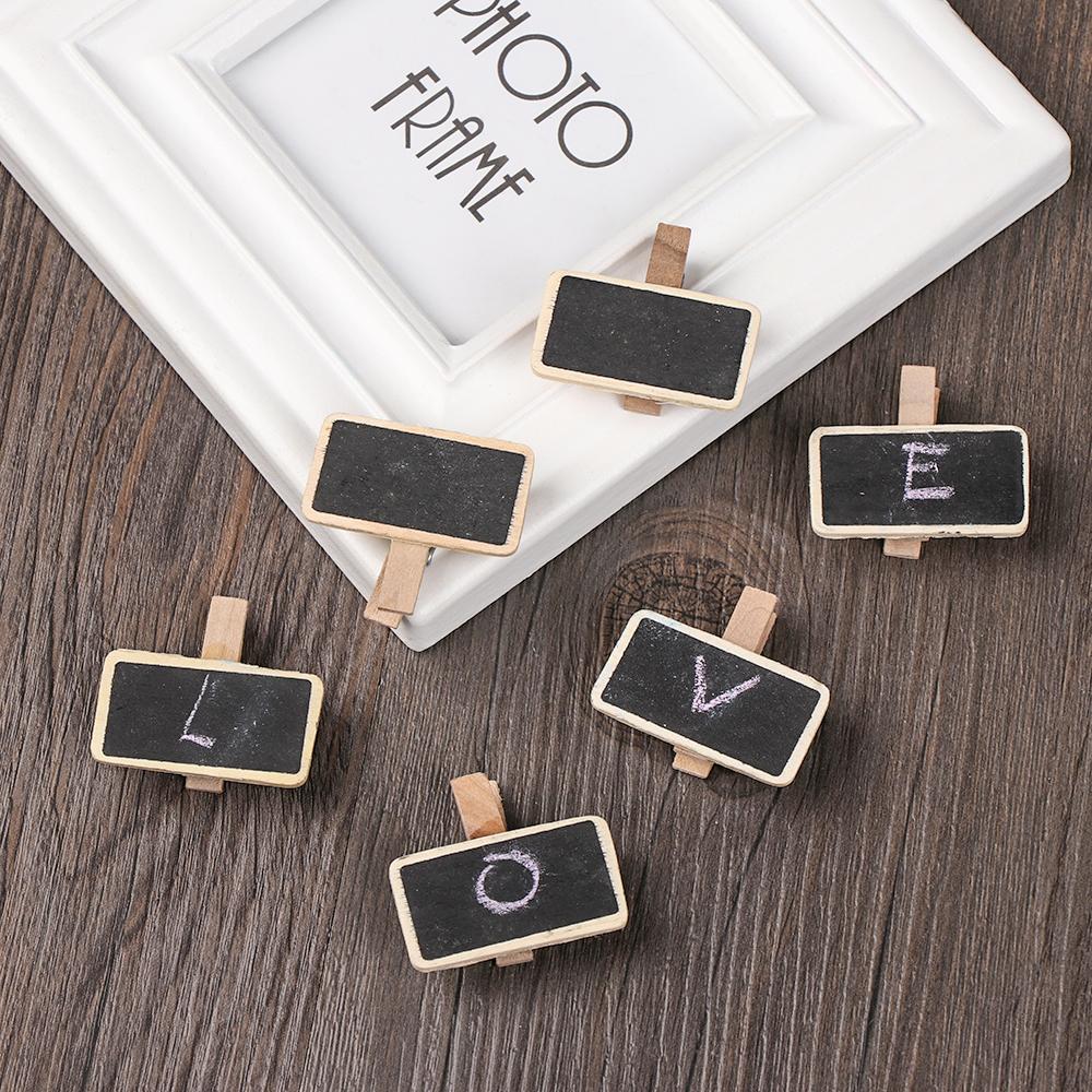 Garden Ornament Label Memo Price Stand Mini Blackboard Message Note Clip Chalkboard Notice Sign