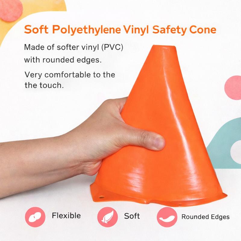 10Pcs Pe Agility Cones 18Cm Training Cones Football/Basketball Training Marker Cone Training Equipment Gear