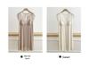 French Ice Silk Nightgown with Built-in Bra, Cool Silky Touch, Short Sleeve, Lightweight Home Wear, Sexy Pajamas