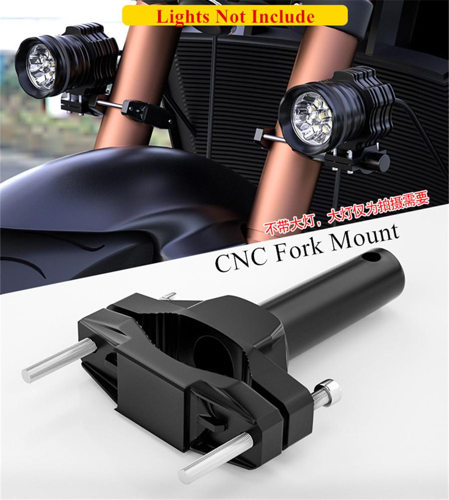 New Black CNC Aluminum Alloy Motorcycle Bike Front Fork Mount Bracket Lamp Clamp X1