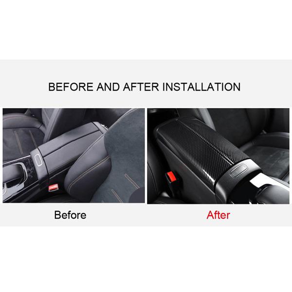 2-Piece Armrest Box Frame Cover Trim for 19-20 Mercedes-Benz B/GLB Class W247/X247