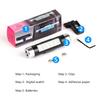 (Without Battery)Car Mounted Air Outlet Thermometer Digital Car LCD Clock Electronic Car Automotive Clock Meter Blue Backlight