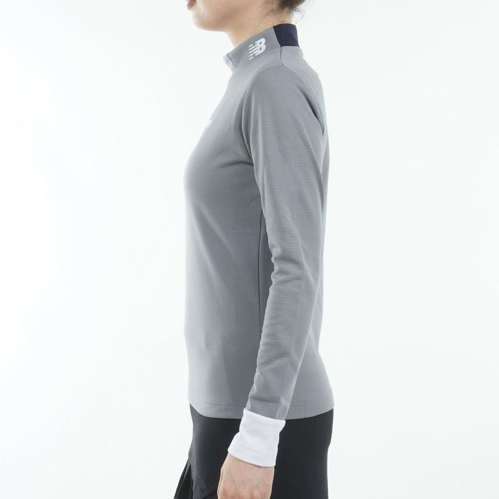 Golf Long Sleeve Mock Neck Shirt 0 [New Balance] (Stretch/Retention) / Women's / 012-4267509 023_Gray [S]