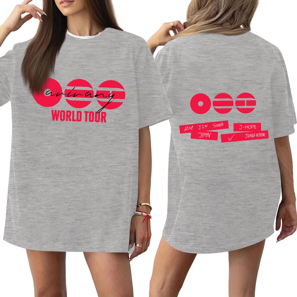 Damen Casual Buchstabendruck Kurzarm Top T-Shirt