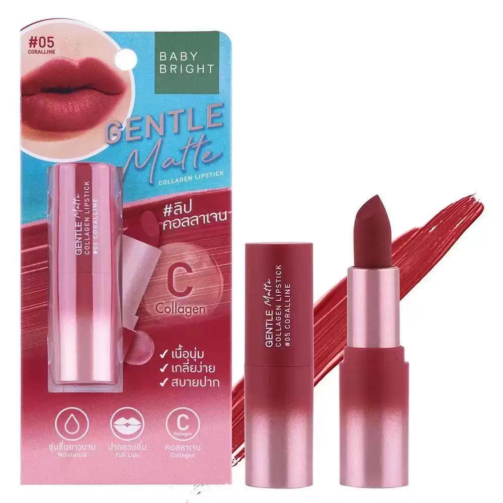 Thailand Babybright Lipstick Lip Gloss Matte Lip Mud Lip Glaze Non-Stick Cup Long-Lasting Wrinkle-Covering Moisturizing