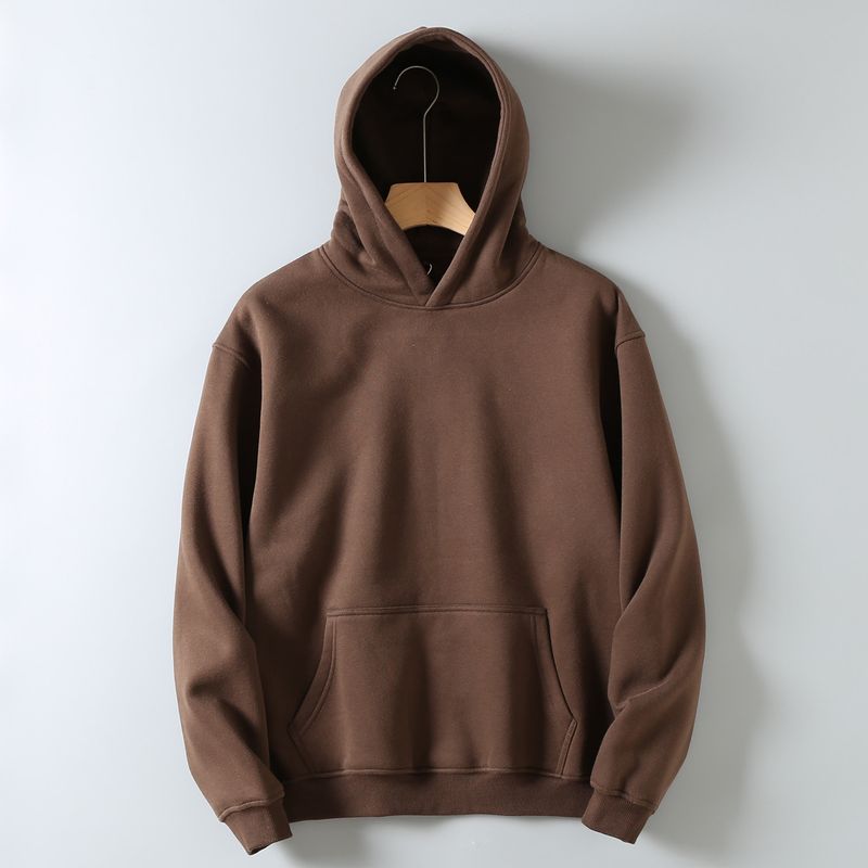 Foreign Trade Surplus Stock Loose Casual Fleece-Lined Thickened Sweatshirt Hoodie for Men, Warm and Versatile Hooded Jacket for Autumn and Winter