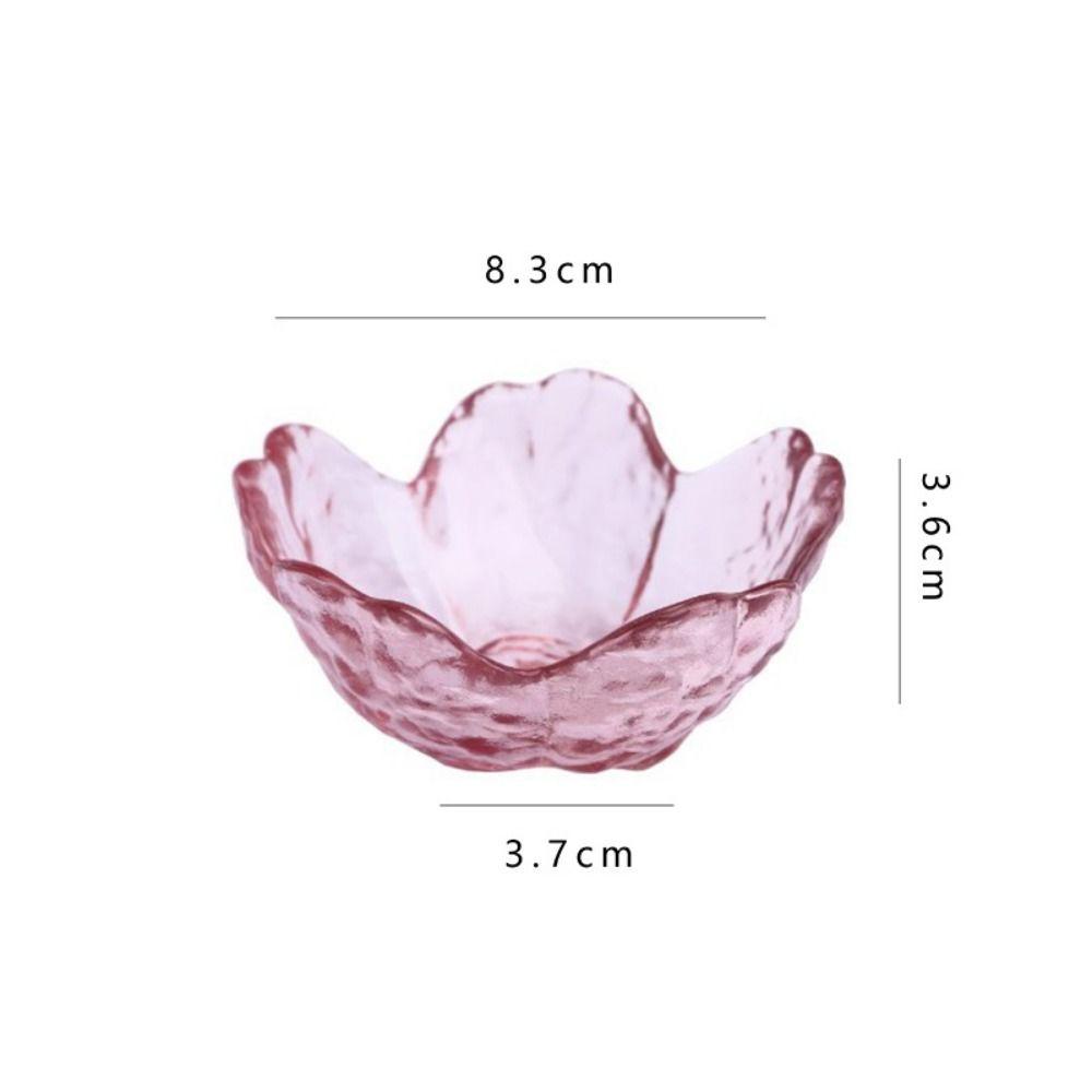 Exquisite Gold Inlay Glass Sakura Disc Nordic Style Japanese Sauce Bowl Small Flower Candle Holder Wedding Table