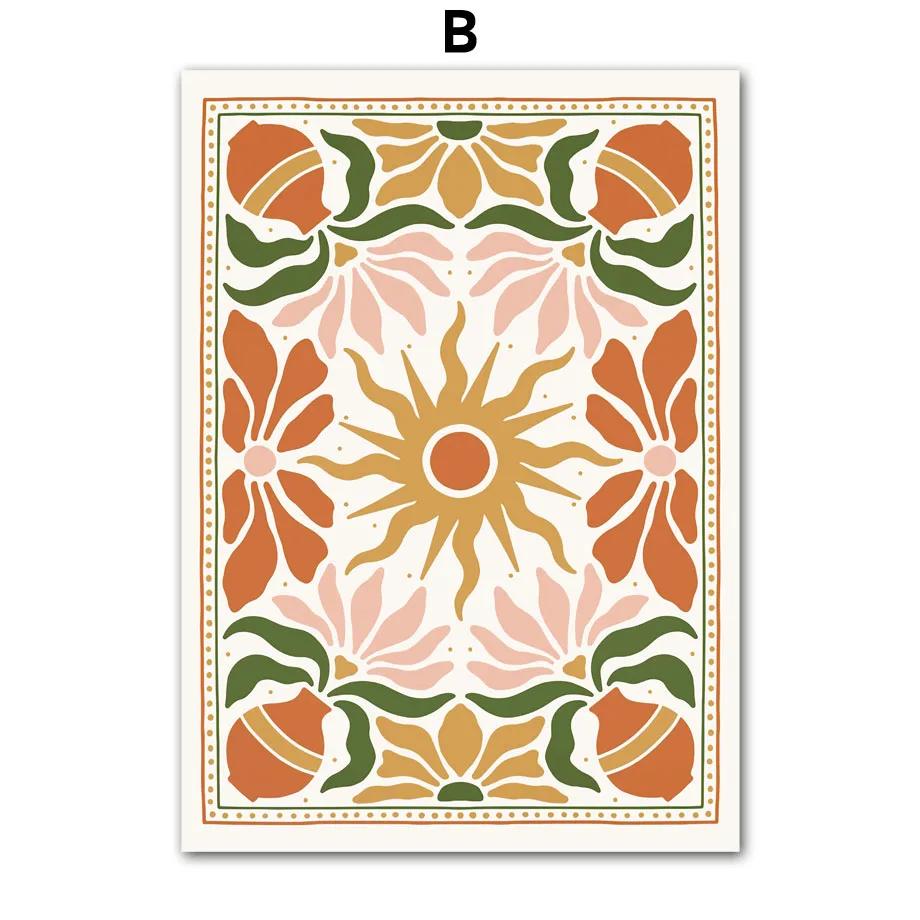 

Nordic Colorful Abstract Leopard Flower Sun Love Quotes Wall Art Posters Prints Wall Pictures Living Room Decor Canvas Painting 21cm×30cm NoFrame