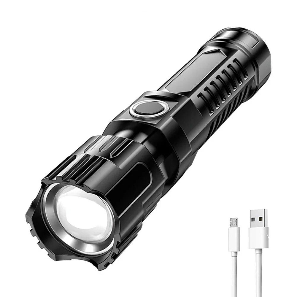 Camping LED Flashlights 150LM Portable High Power Light 3 Modes Rechargeable Daily Waterproof Hiking Outdoor Survival Tools