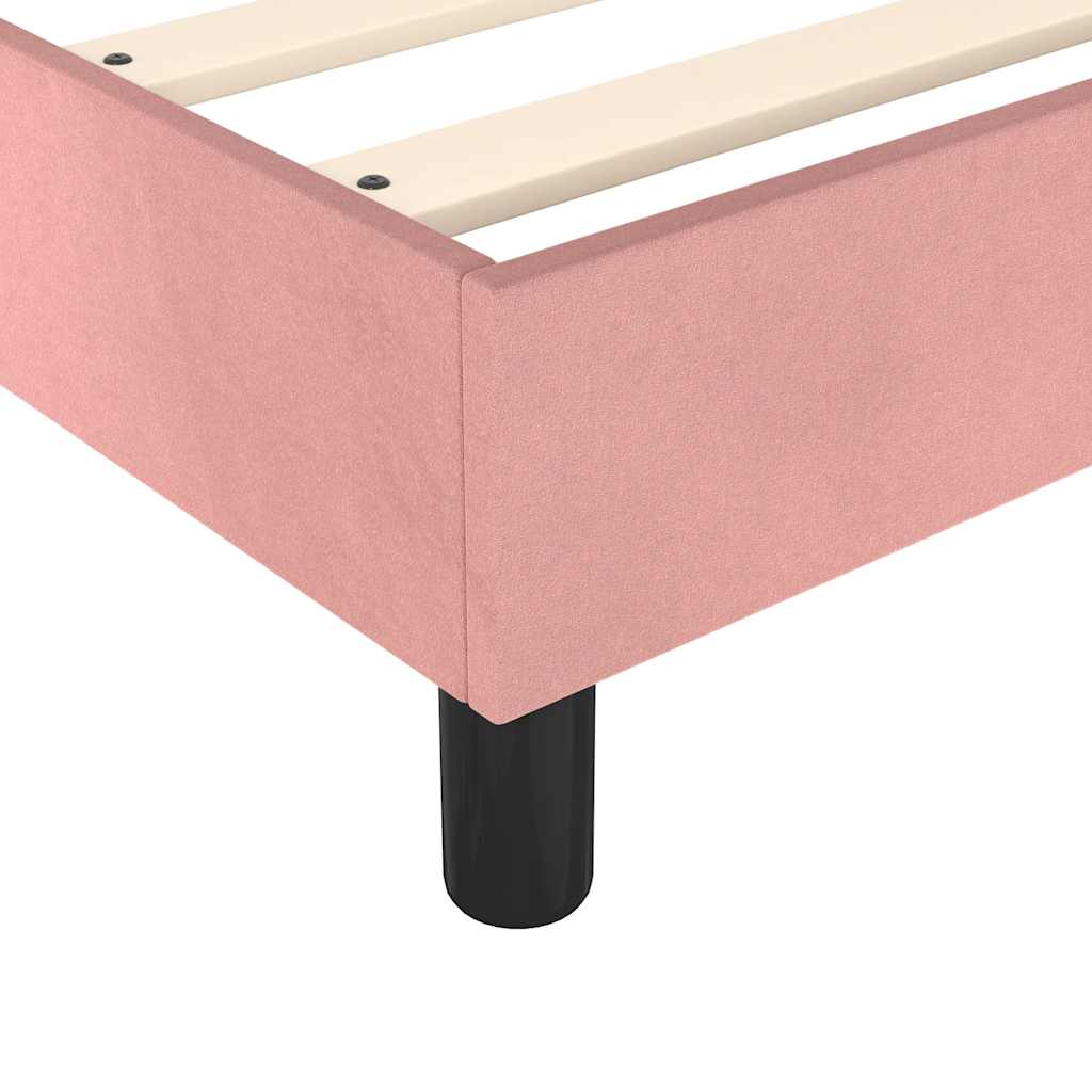 Vidaxl Continental Bed with Mattress, Pink, Velvet, 200X200 Cm