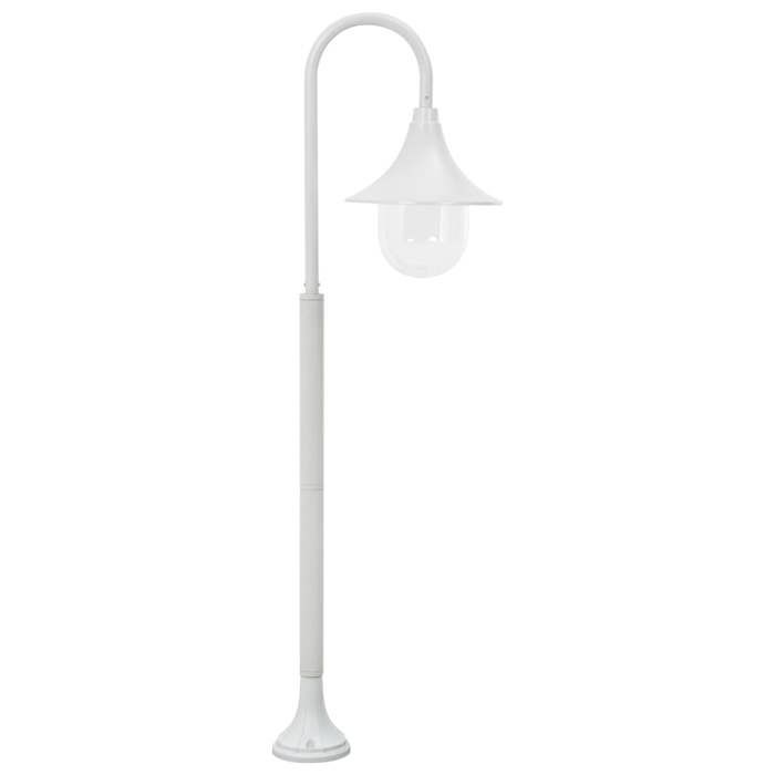 VidaXL Lampadaire Jardin E27 120 cm Aluminium Blanc Éclairage Lamp de Chemin 44210