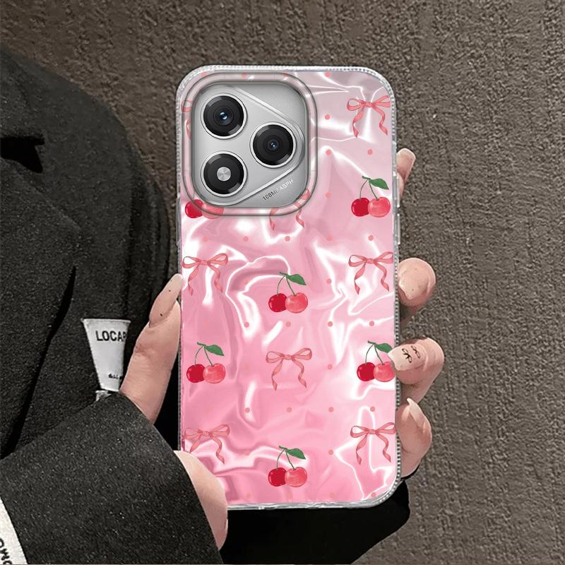 Pink Cherry Bow Leopard Girls Phone Case For Honor 400 Pro X9c Magic7 Magic6 200 Lite Smart X9a X8a X8b X8c X7c Fundas Cover