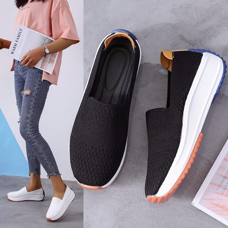 Modische Schuhe für Damen Herbstmode Damen Ballerinas Slipper Mesh-Schuhe Leichte Sneaker Slipper Rutschfest Zapatos De Mujer Übergröße 35-43