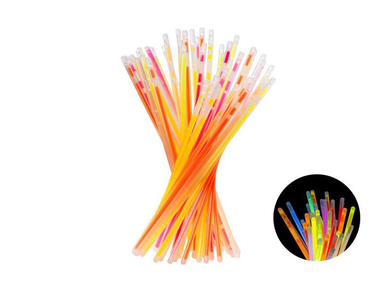 Pałeczki Fluorescencyjne, Mix Kolorów, 20 Cm, Z Łącznikami (1 Op. / 100 Szt.)