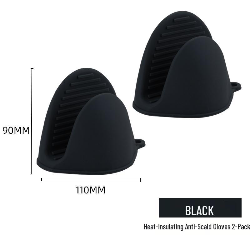 Thickened Silicone Heat-Resistant Gloves - 300°C Oven & Microwave Insulation for Baking & Plate Removal