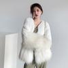 Mao Mao splicing imitation fur coat women's autumn and winter new age-reducing temperament solid color woven imitation fox fur coat