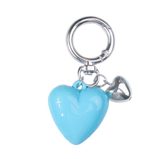 

Keychain Pendant Metal Spring Buckle Smooth Open Close Mini Glossy Resin Heart Charm Key Chain Keys Bags Car Accessory