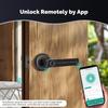 6 In 1 Digital Door Lock Bluetooth Electronic Password Smart Door Lock Handle APP Remote Unlock with Fingerprint Key Card