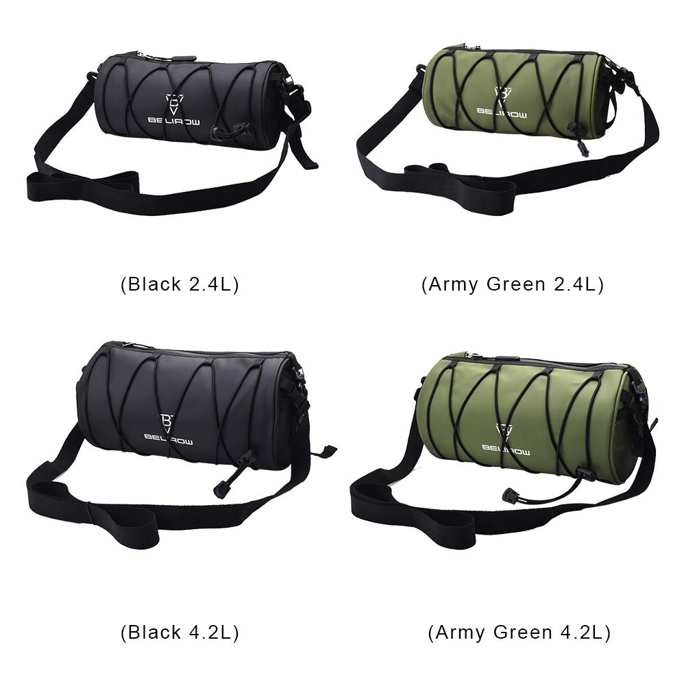 2.4/4.2L Bike Front Tube Bag Waterproof Bike Handlebar Bag Bike Storage Bag Large Capacity for Road Mountain Bike Cycling Travel