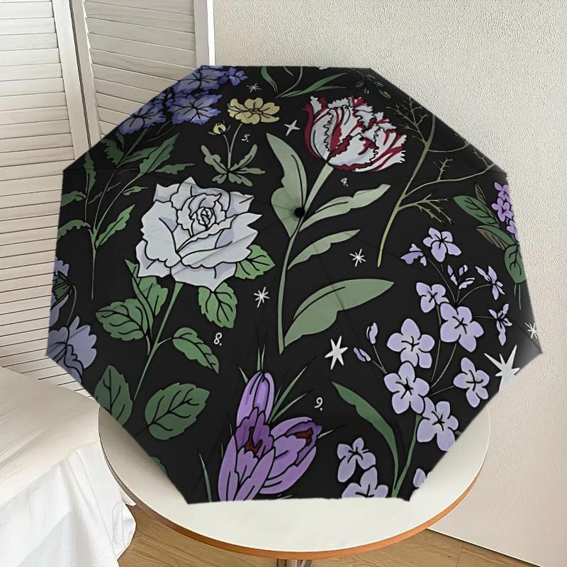 1pc Floral Pattern Themed Umbrella for Men & Women, Valentine s Day Christmas Decorative Umbrell154