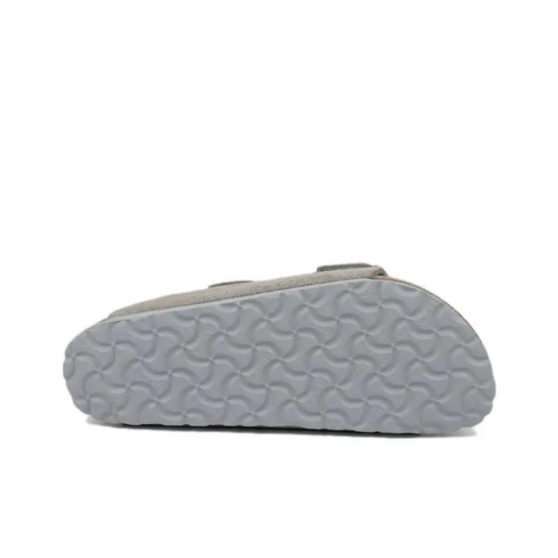 Birkenstock Arizona Unisex Nubuck Leather Casual Stylish Sandals Grey 1020557
