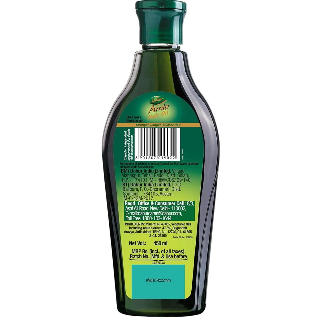 Dabur Amla Hair Oil 450ml | Nourishing Scalp Treatment For Strong, Long, Thick Hair | Reduces Hair Fall & Promotes Healthy Growth