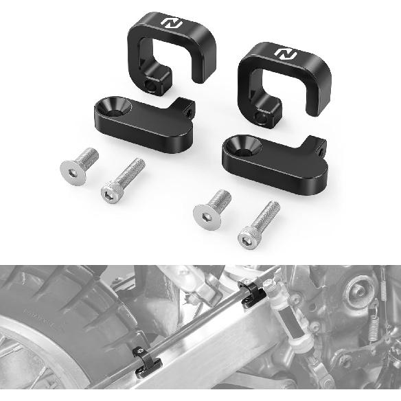 

NICECNC Black Rear Brake Hose Guides Compatible with Suzuki DR650SE 1996-2024, RMZ450 2005-2014, DRZ400E 2000-2007, RM125 1996-2008, See Fitments чёрный