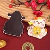 Creative New Year Rotating Lucky Cat & God of Wealth Magnet – Attract Prosperity & Abundance Festive Decoration
