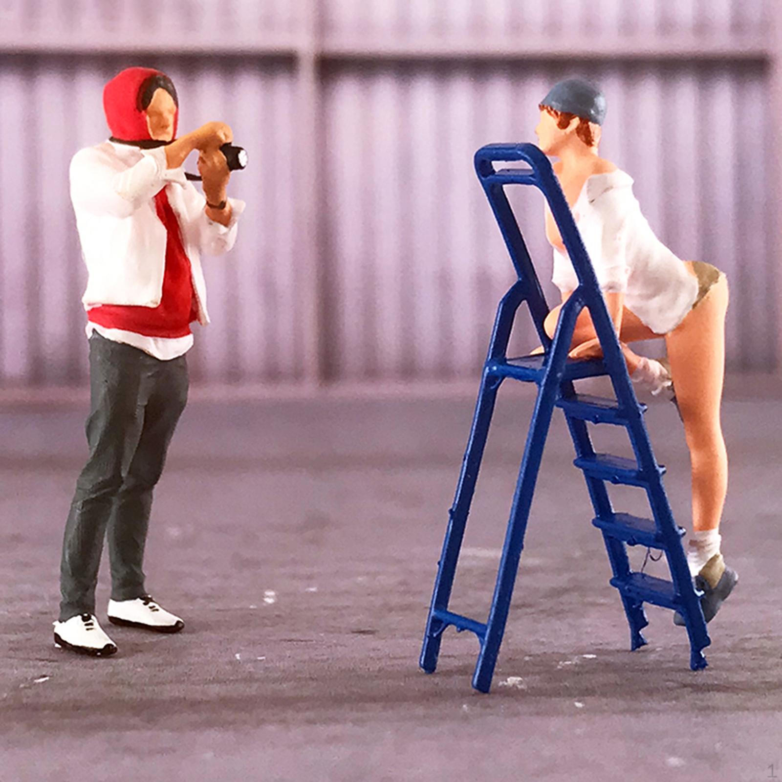 

3 1/64 миниатюрный реквизит для сцены, коллекции фигурок фотографа, модель для дома, рабочего стола, офиса, жизни белый