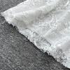 Summer White Lace Halter-Neck Dress for Women Sexy Sleeveless Floral Embroidered A-Line Maxi Dress