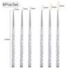 5/7/9mm 11/15/20mm Nail Brush Acrylic French Stripe Line Painting Drawing Flower Pen Gel UV Polish Marble Handle Manicure Tools