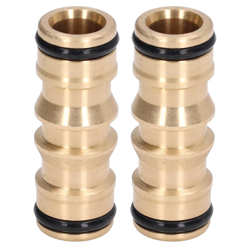 2Pcs Pipe Connector Brass Male To Male Quick Connect Hose Joint Tube Fitting Set Kit 12in